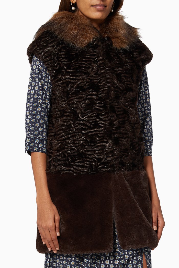 

Hudson Faux Fur Jacket, Brown