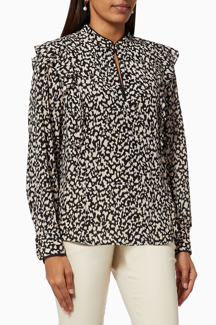 

Guaiana Ruffle Blouse, Neutral