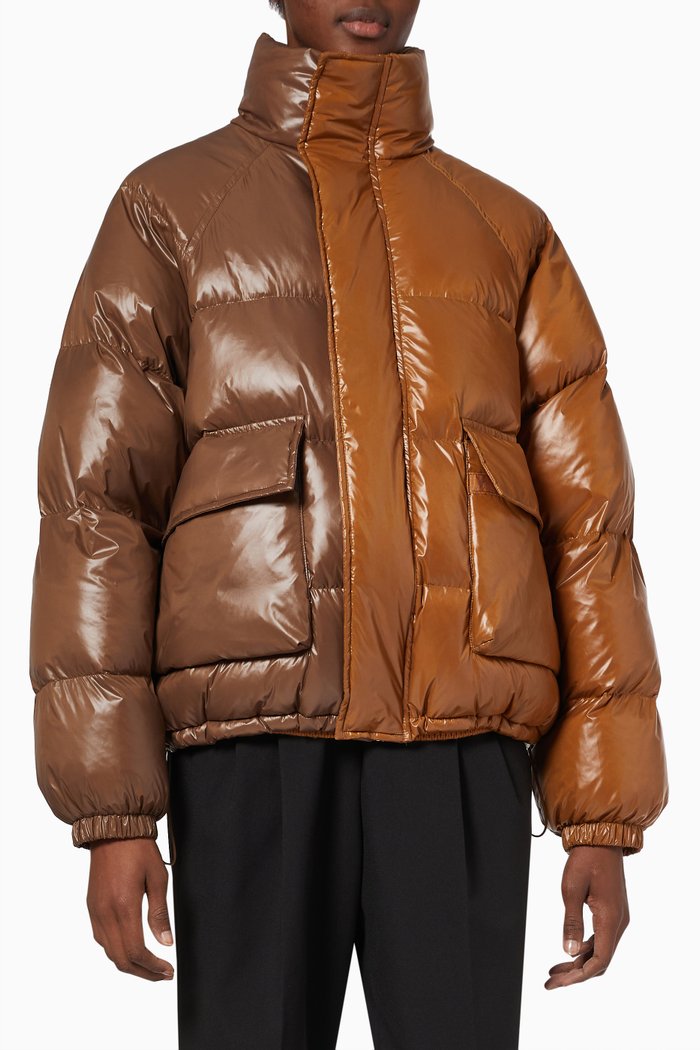 

Solan Bi-colour Puffer Jacket, Brown