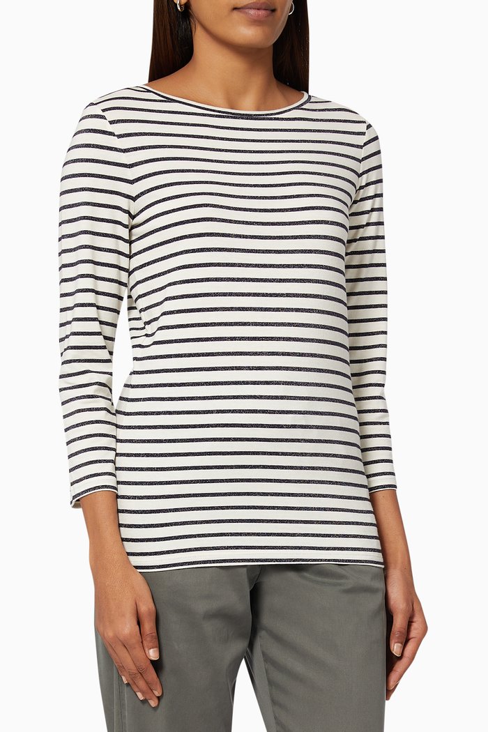 

Galena Stripe Top in Jersey, Neutral