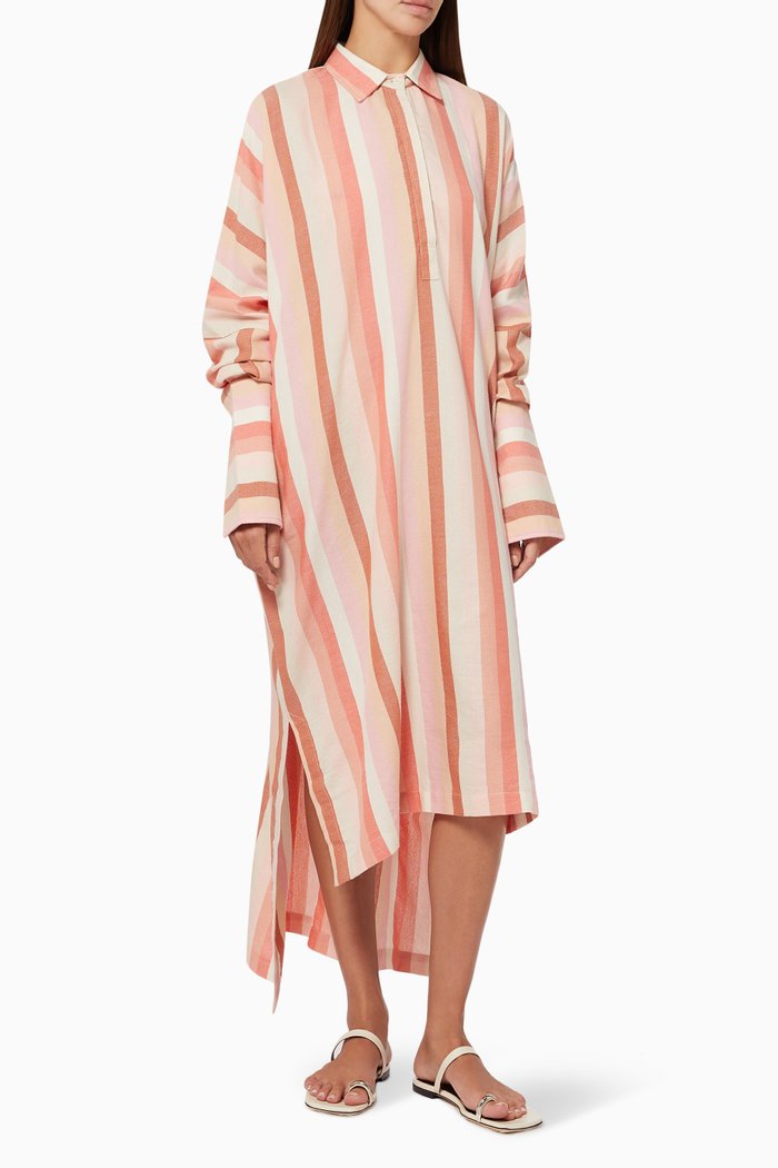 

French Cuff Tunic in Cotton, Pink