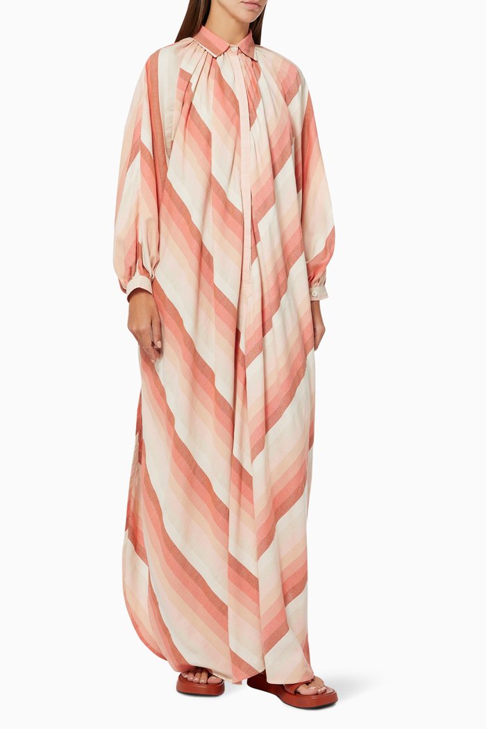 

Touareg Shirt Dress in Cotton, Pink