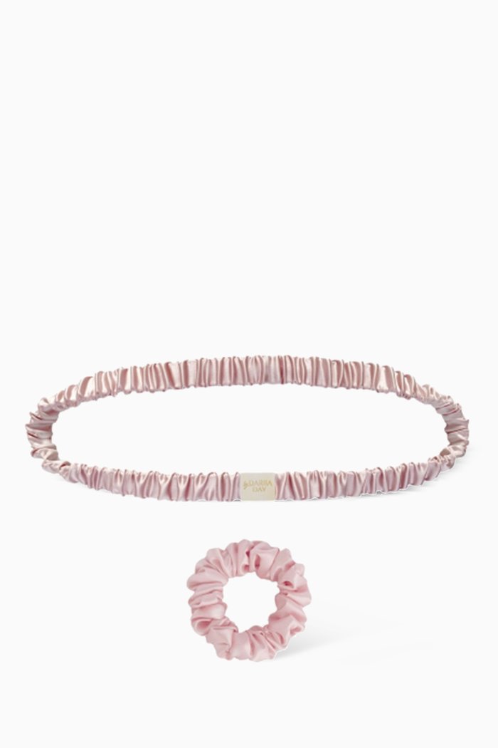 

Medium Mulberry Silk Headband & Scrunchie Set, Colourless