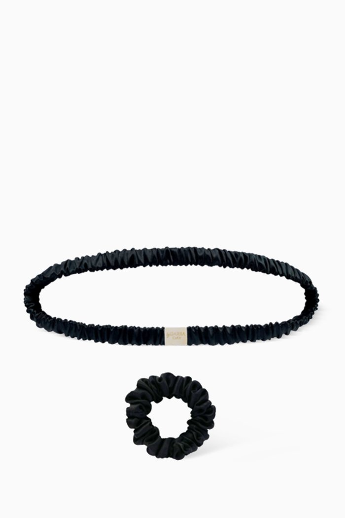 

Small Mulberry Silk Headband & Scrunchie Set, Colourless
