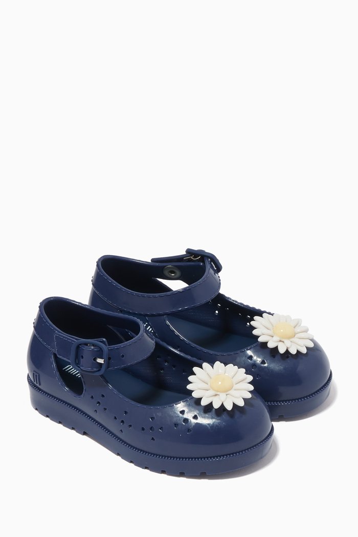 

Mini Classic Daisy Sandals with Bag, Blue