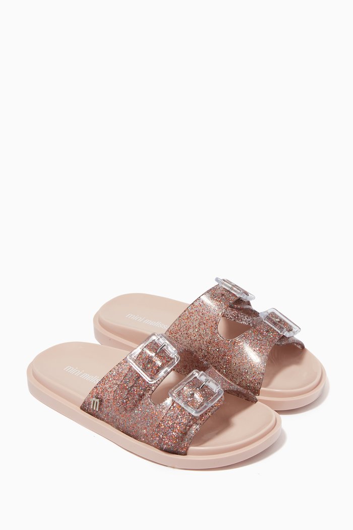 

Glitter Jelly Slides, Pink