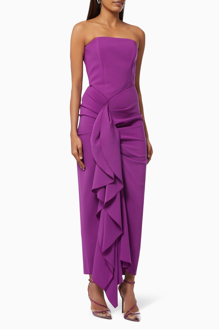 

The Thalia Dress in Crepe, Purple