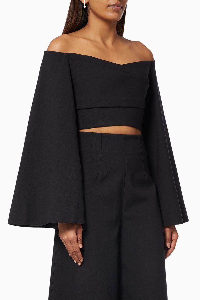 

The Asten Top in Crepe, Black
