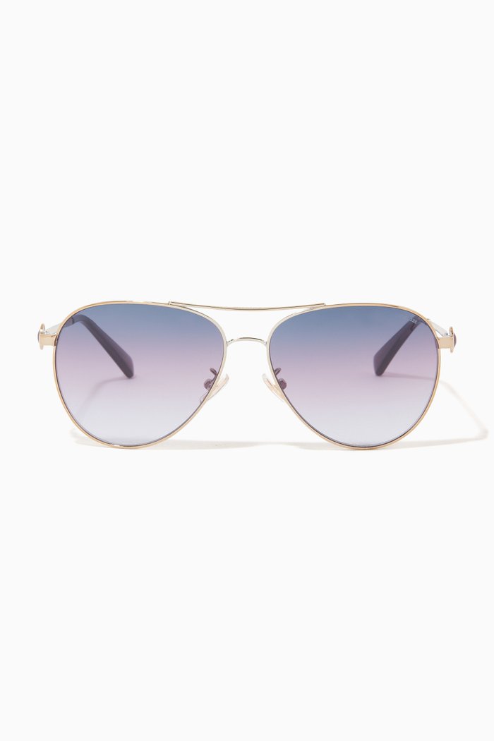 

Aviator Sunglasses in Metal, Blue