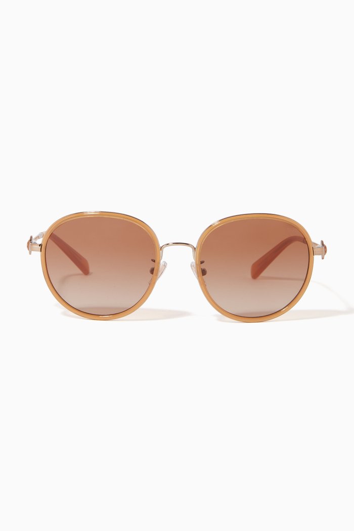 

Round Sunglasses in Acetate, Brown