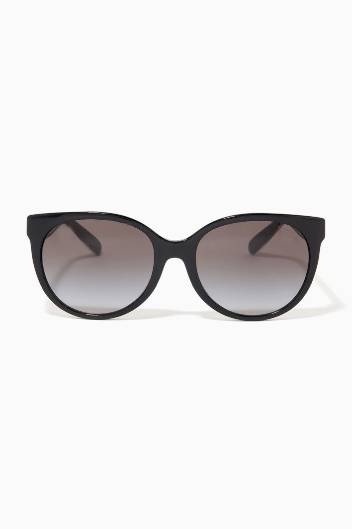 

Cat-eye Sunglasses in Acetate, Black