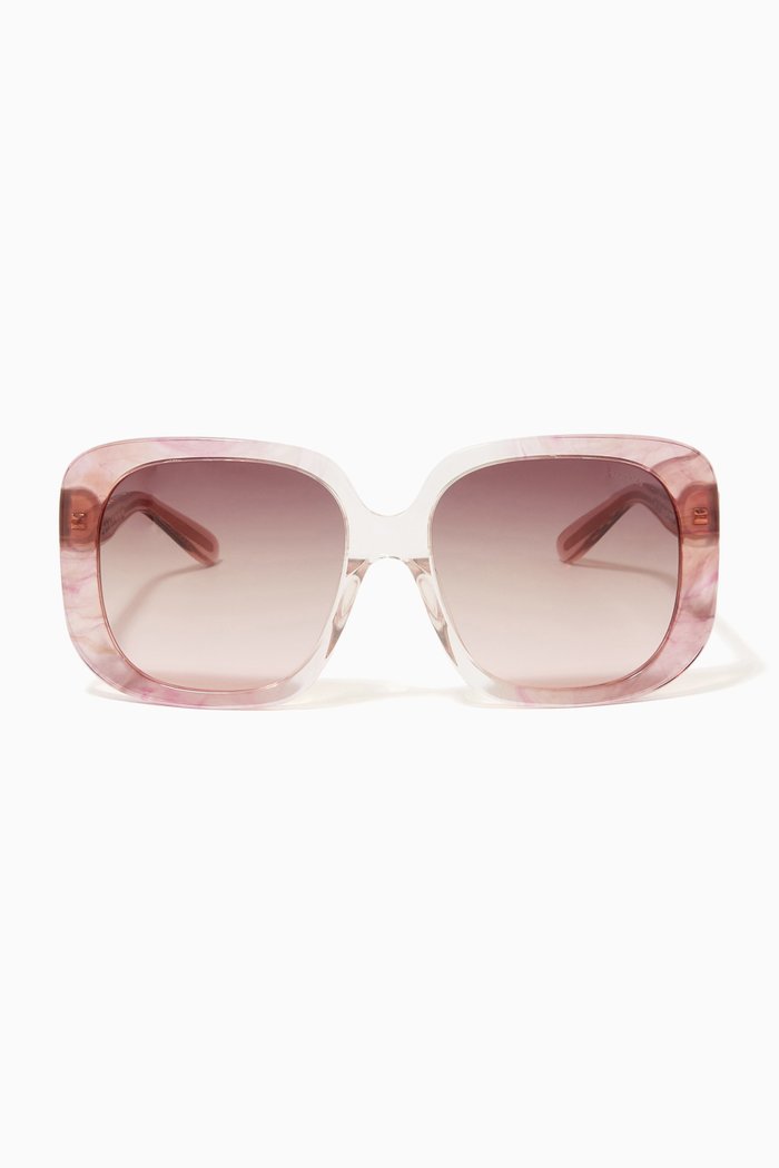 

Square Sunglasses in Acetate, Pink