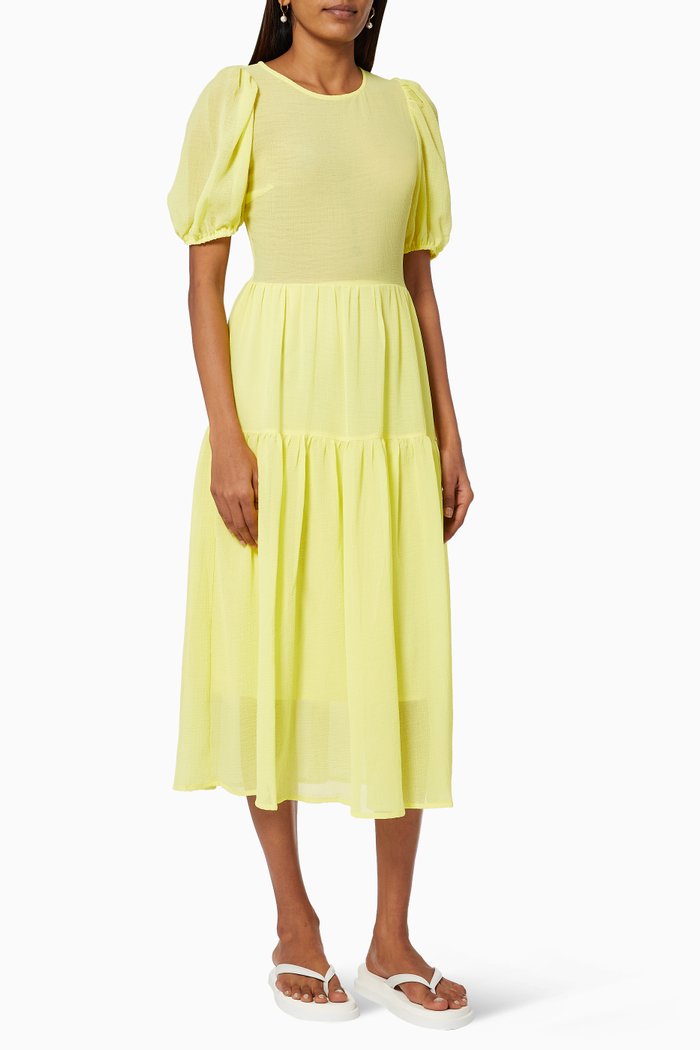 

Abigail Dress in Chiffon, Yellow