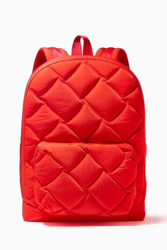 

Backpack in Puffy Hot Seam Nylon, Red