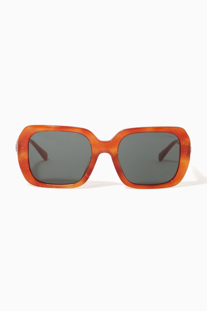 

Square Sunglasses in Acetate, Orange