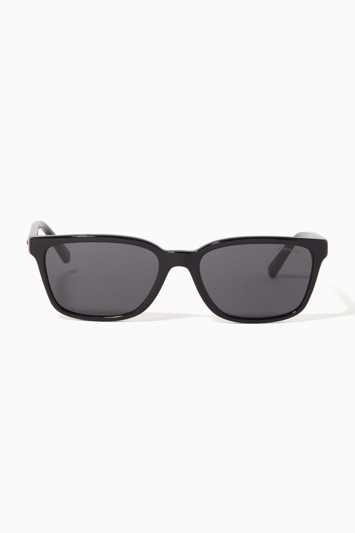

Rectangle Sunglasses in Acetate, Black