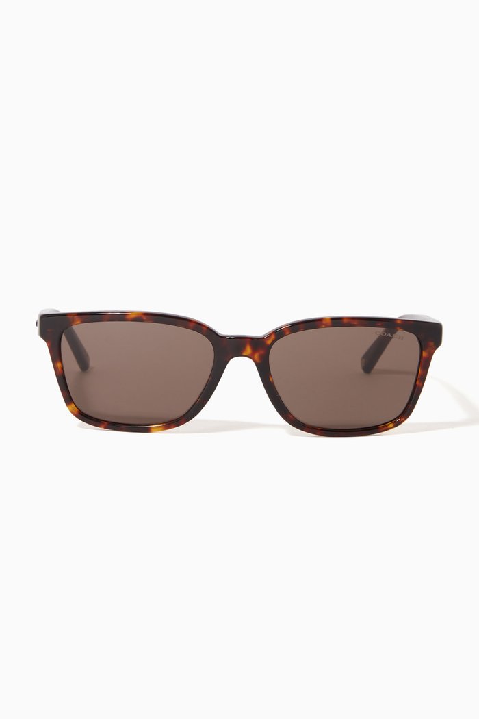 

Rectangle Sunglasses in Acetate, Brown