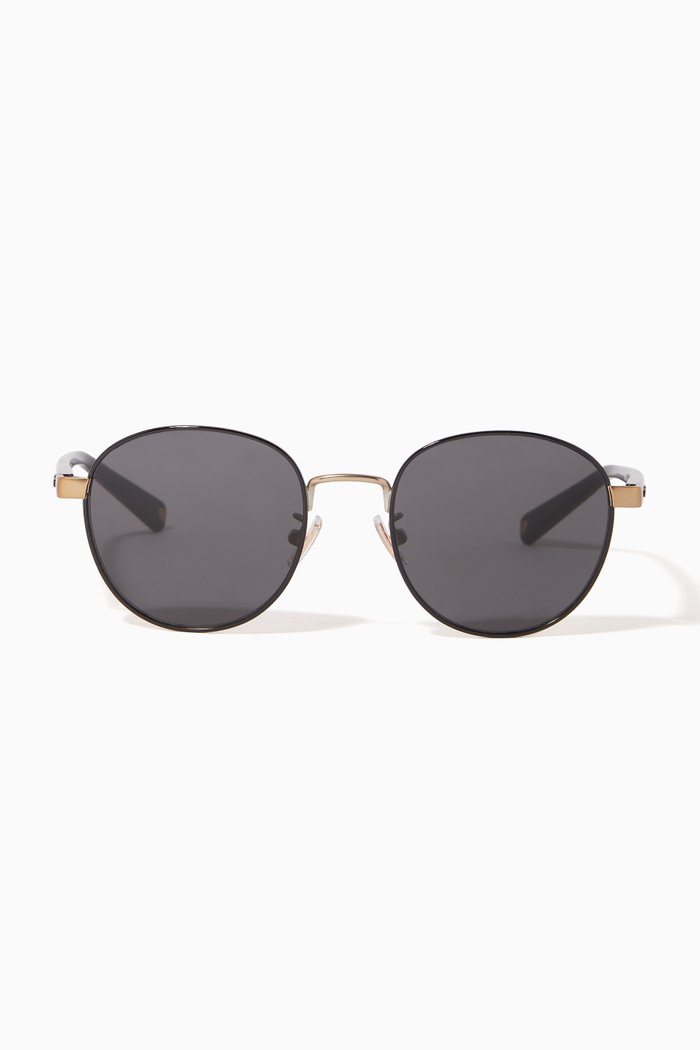 

Round Sunglasses in Metal, Black