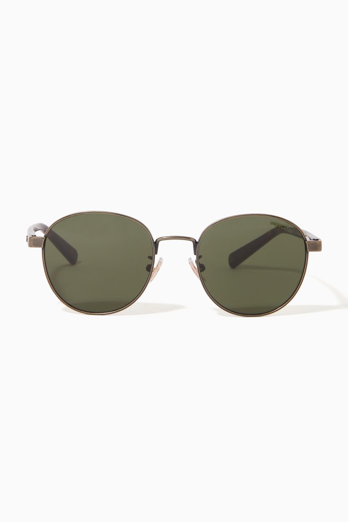 

Round Sunglasses in Metal, Gold