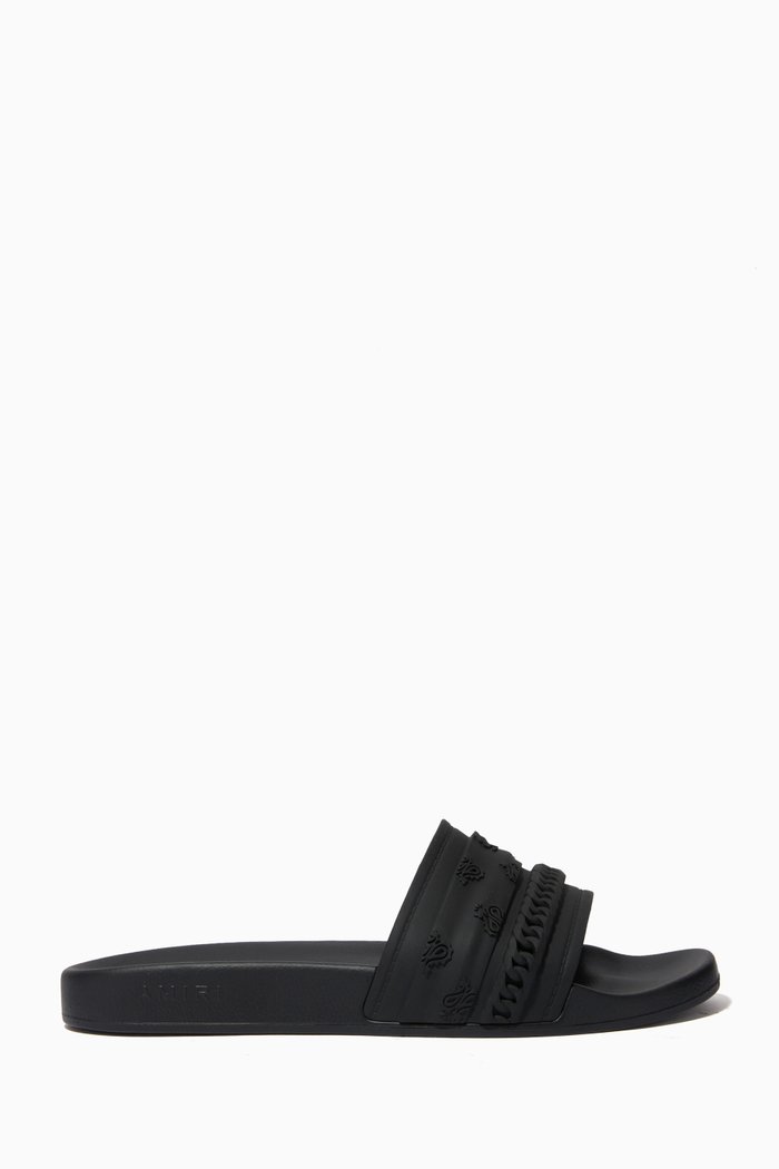 

Bandana Chain Pool Slides, Black