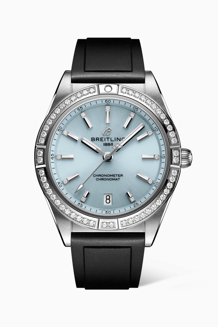 

Chronomat Automatic 36 with Diamonds & 18kt Grey Gold, Blue
