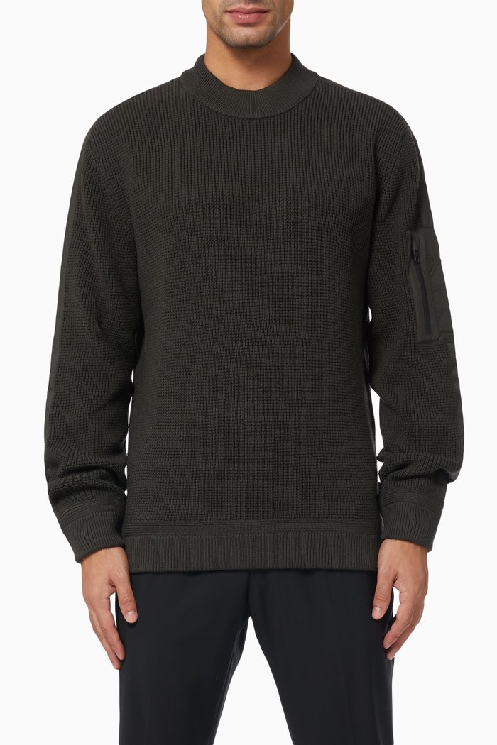

Techmerino™ Mock Neck Sweater in Wool, Green
