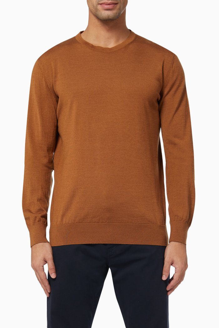 

Cashseta Light Crewneck in Cashmere & Silk, Neutral