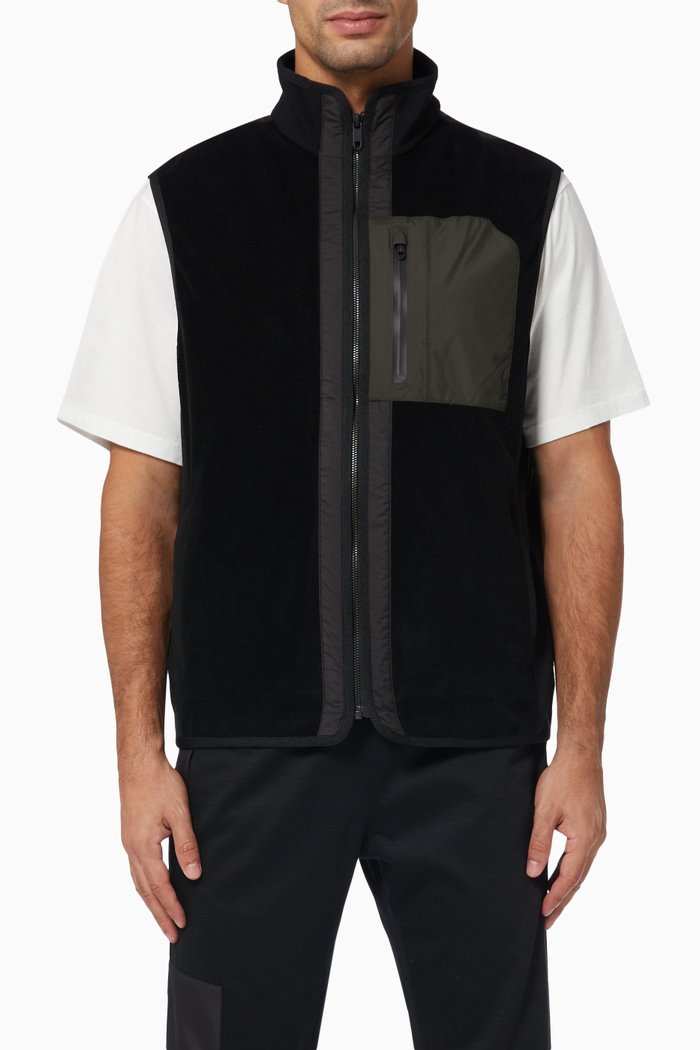 

Techmerino™ Padded Vest in Fleece Jersey, Black