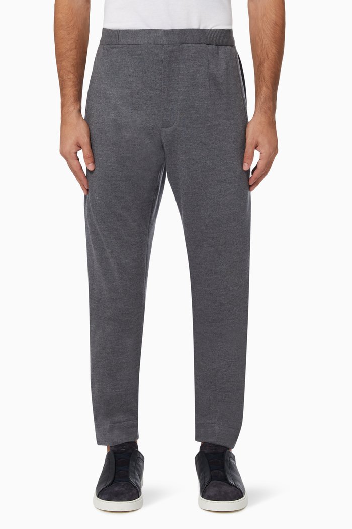 

Joggers in Wool Jersey, Grey