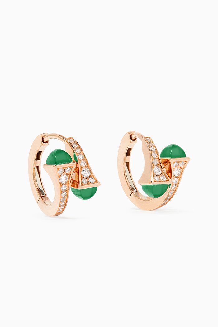 

Cleo Diamond Huggie Earrings in 18kt Rose Gold