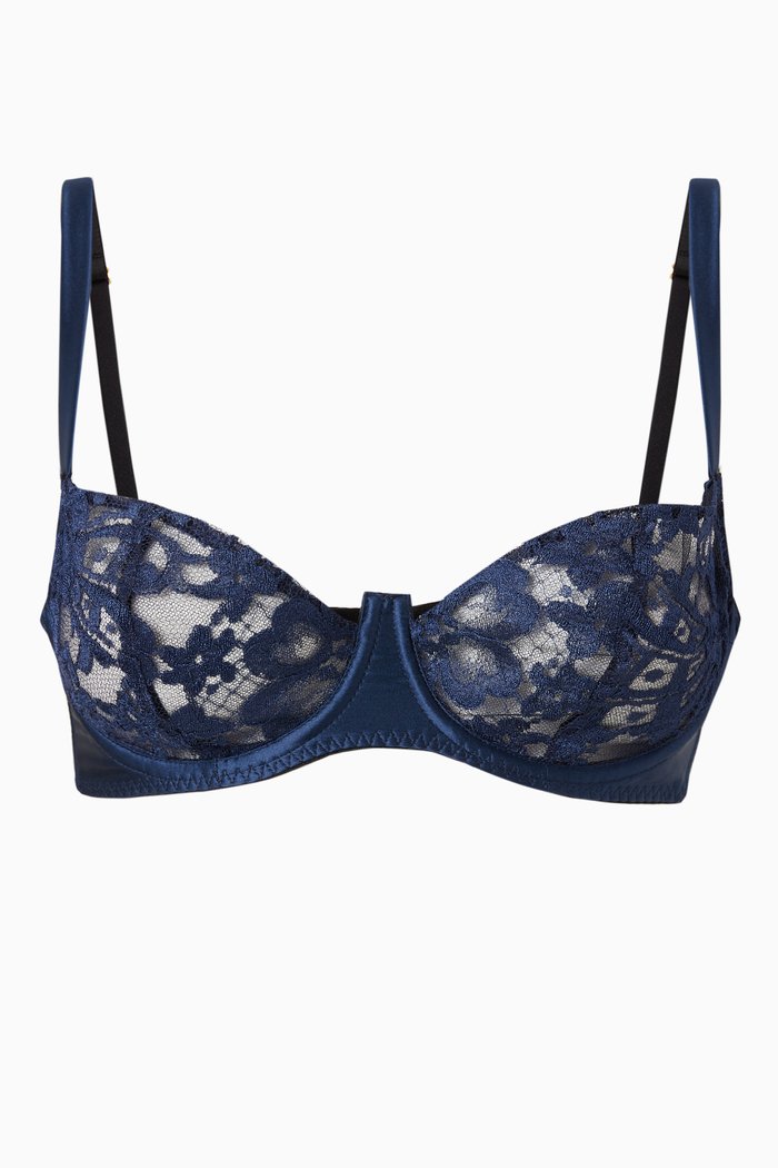 

Dahlia Bra in French Lace, Blue