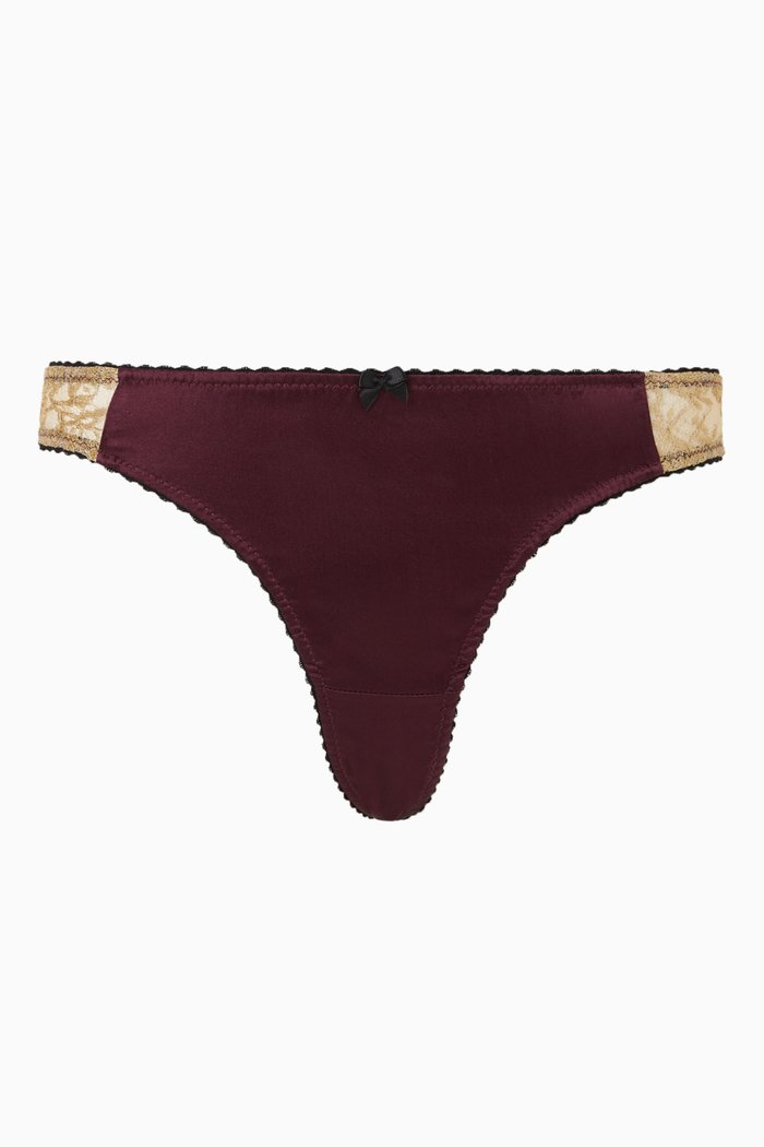 

Gina Thong in Silk, Burgundy