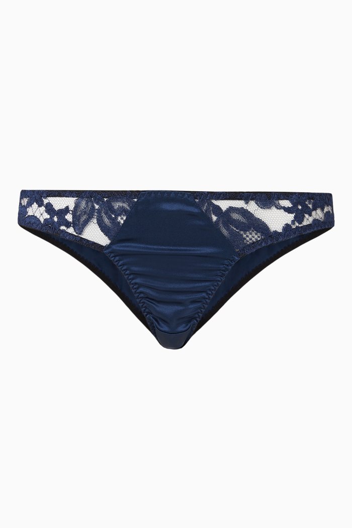 

Dahlia Knickers in Silk Satin, Blue