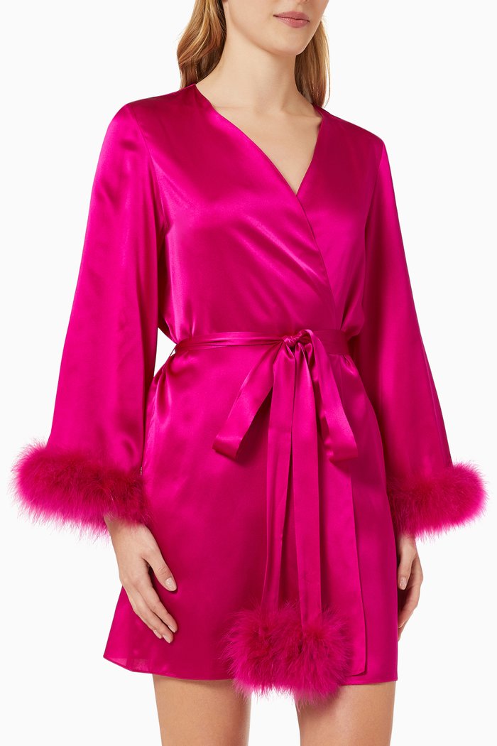 

Pillow Talk Robe in Silk Charmeuse, Pink