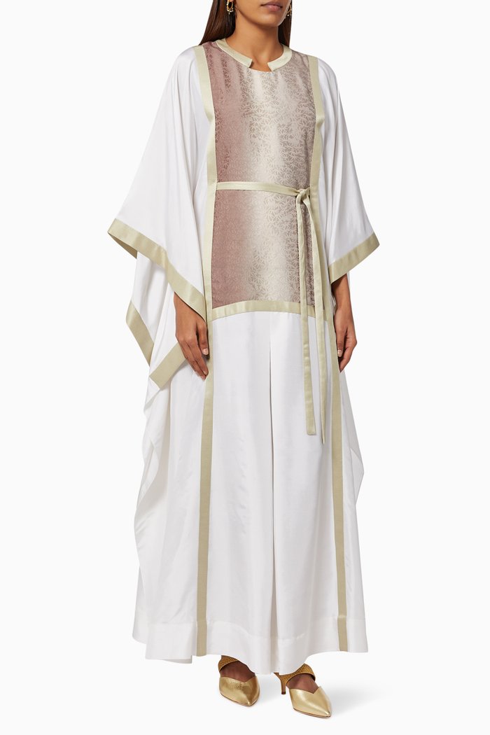 

Gradient Kaftan in Silk, Green