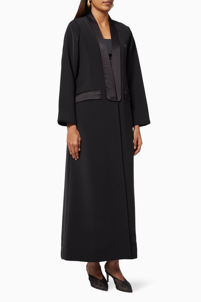 

Tuxedo Style Abaya, Black