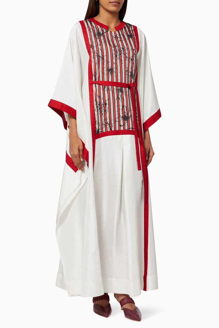 

Ink Flower Kaftan, Red
