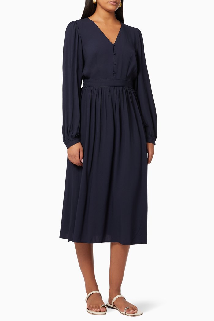 

Yasasina Midi Dress in Viscose, Blue