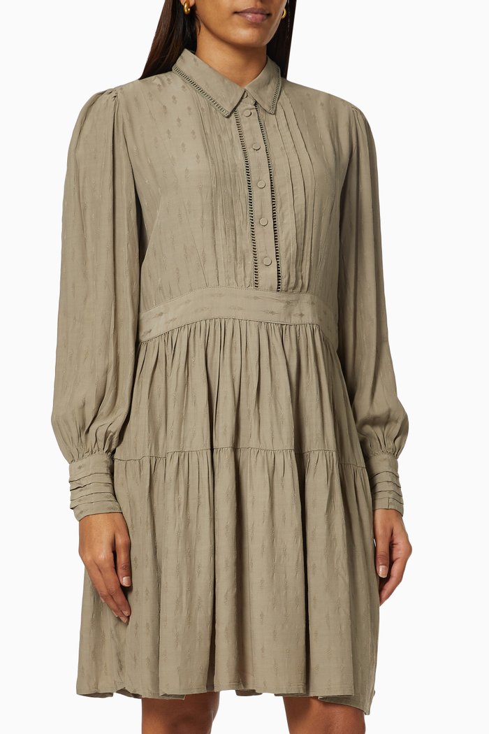 

Yasolly Shirt Dress in Cotton, Blue