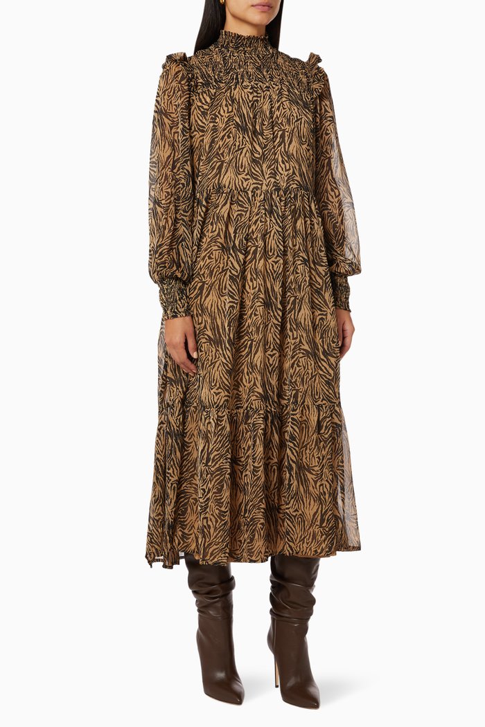 Yasninno Dress in Crepe, Black