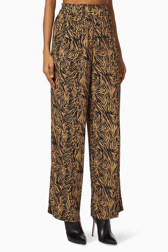 

Yasninno High Waisted Pants in Viscose, Black