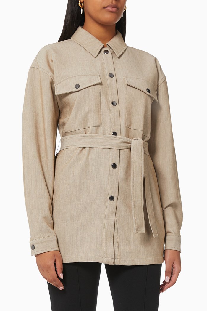 

Yasmaleah Shirt Blazer in Viscose Blend, Neutral