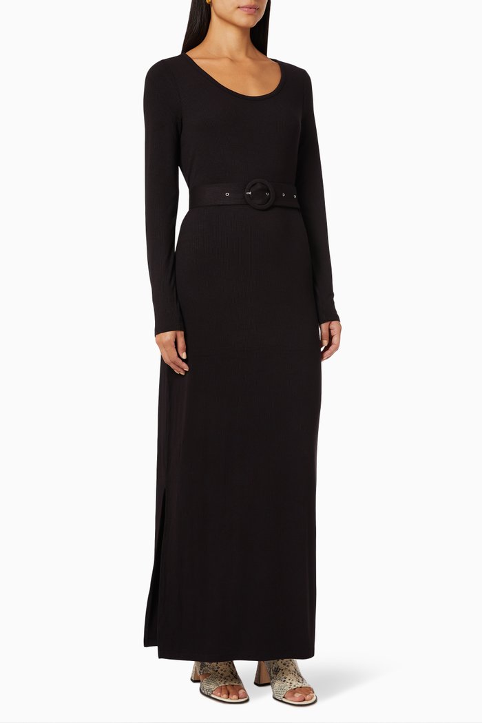 

Yaselle Ankle Dress in Jersey, Black