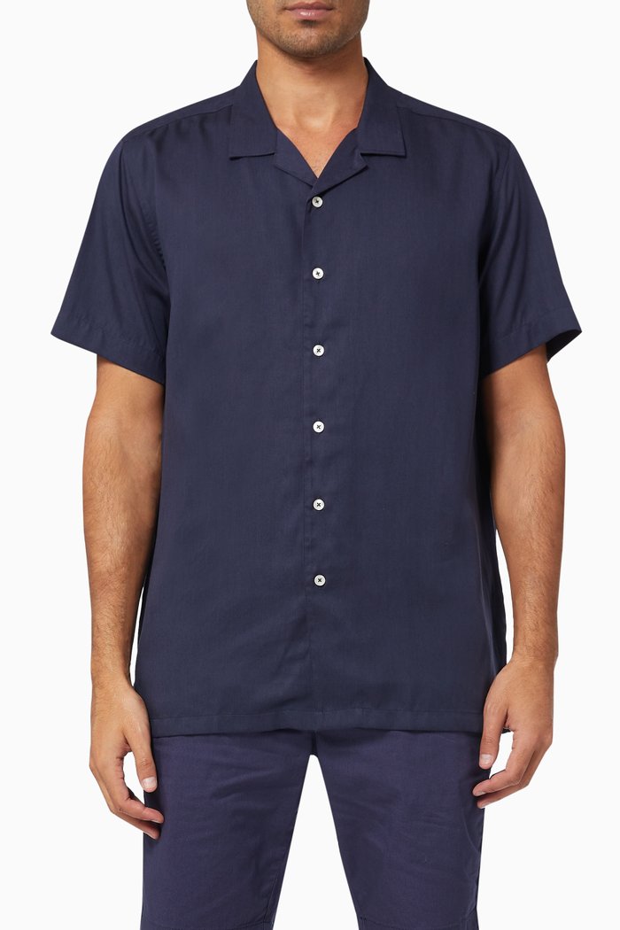 Mykonos Shirt in Tencel, Blue