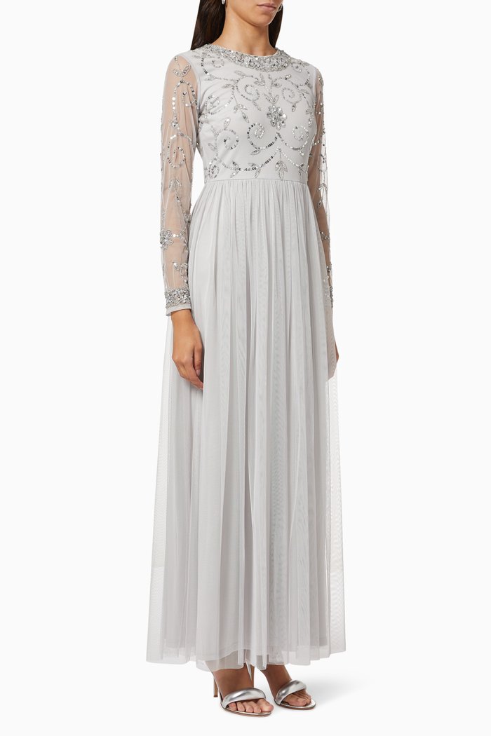 

Olokun Embellished Dress, Silver