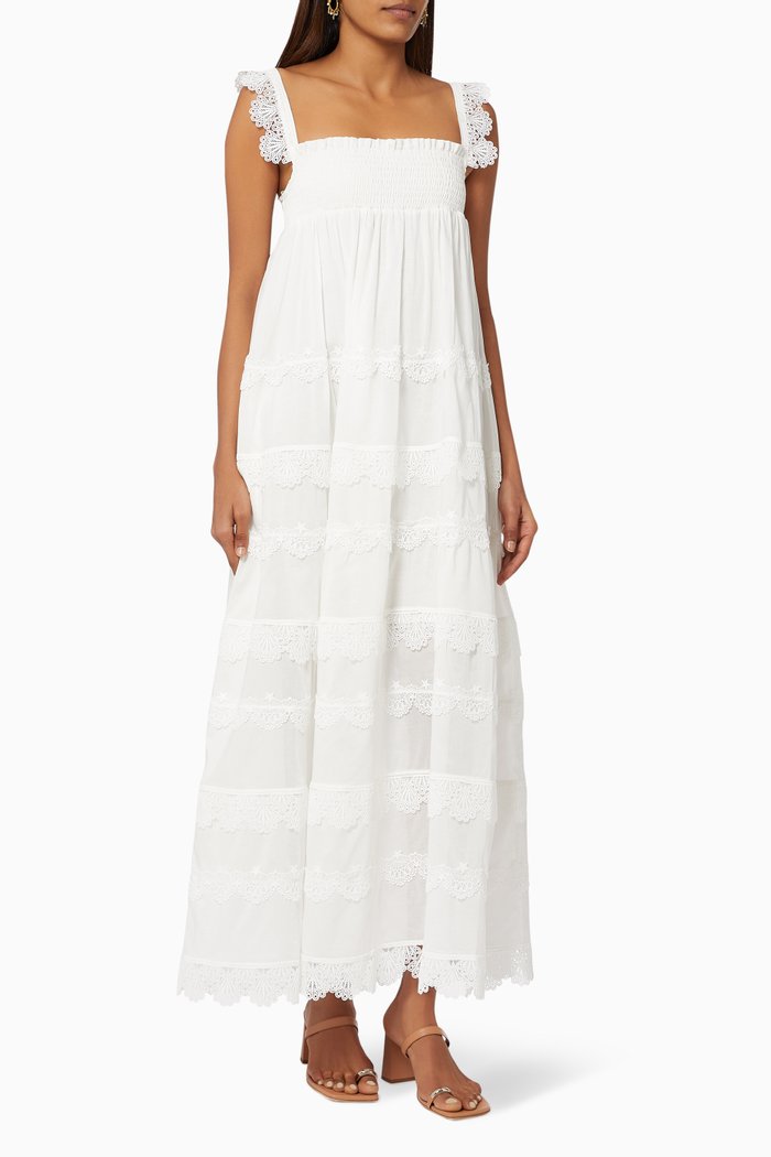 

Las Acacias Dress in Cotton, Neutral