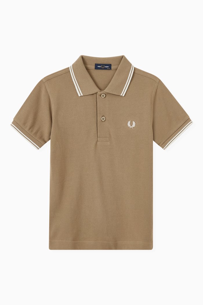 

Twin Tipped Polo Shirt in Cotton Piqué, Green