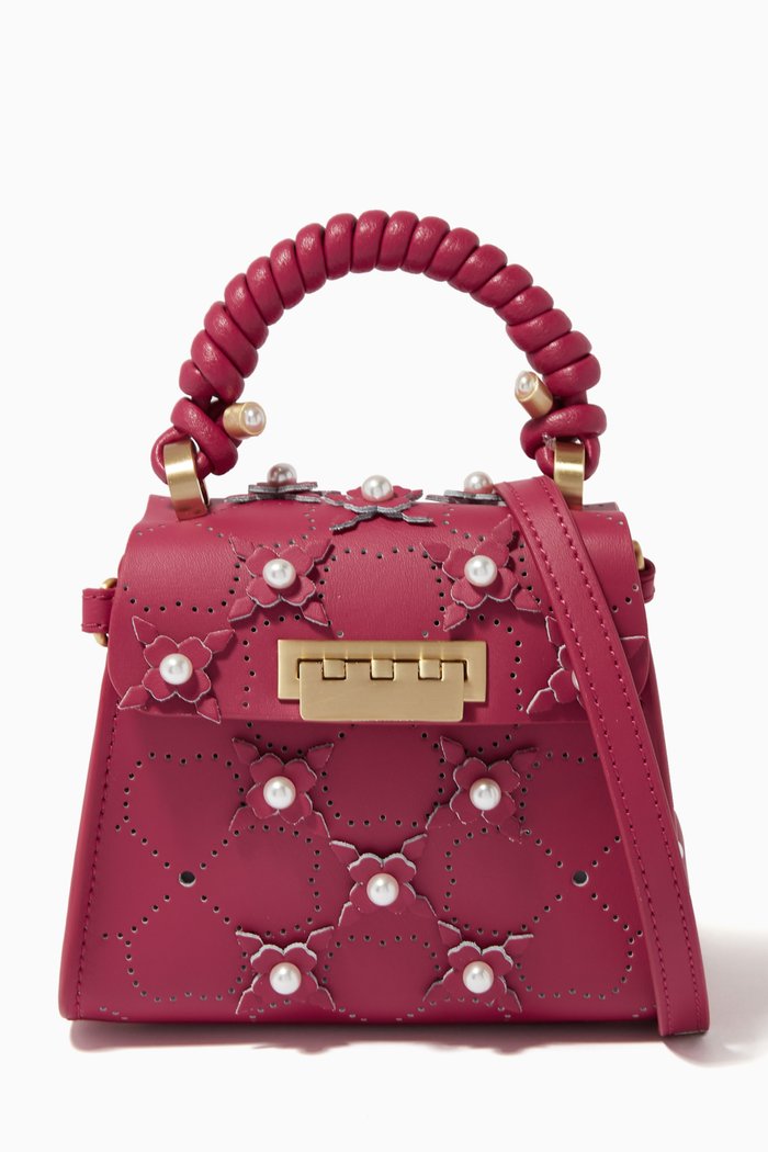 

Mini Eartha Iconic Top Handle Bag in Leather, Purple