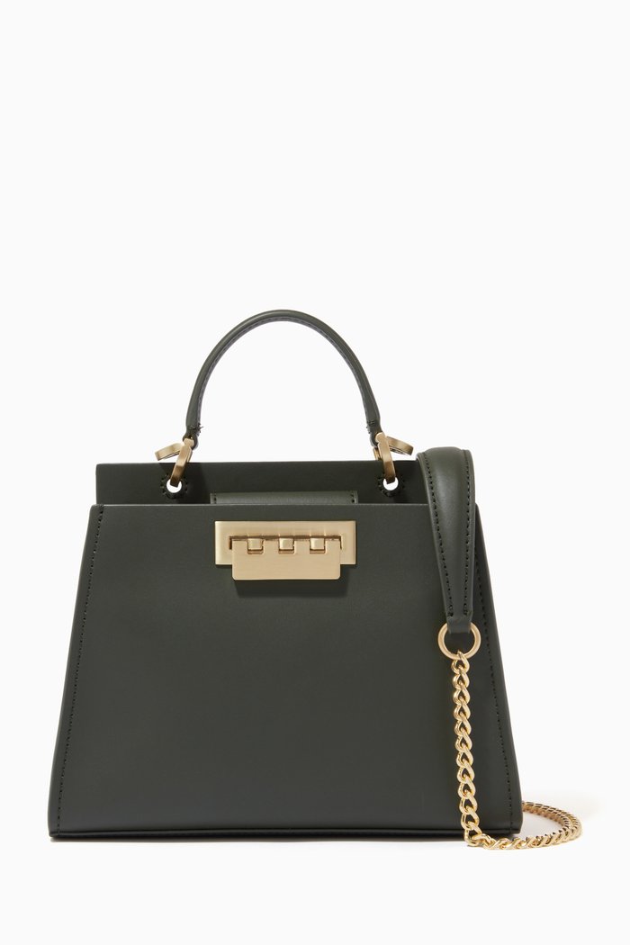 

Earthette Mini Shoulder Bag in Leather, Green