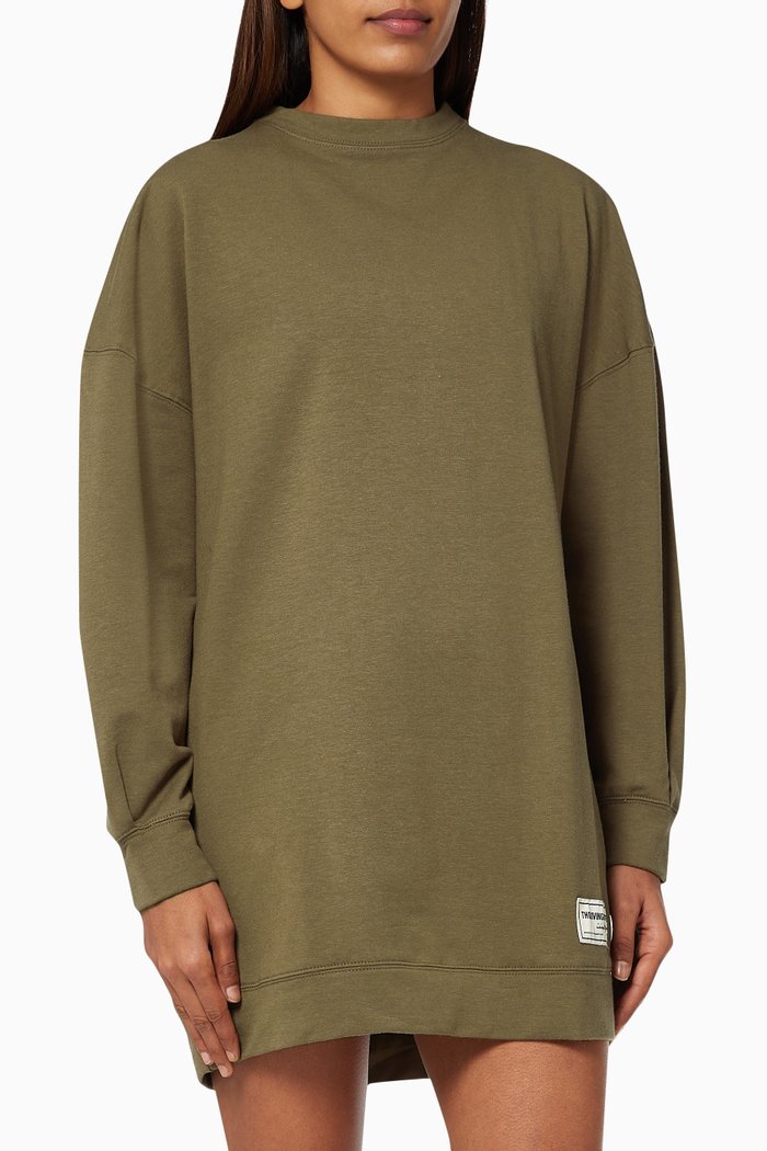 

Organic Bamboo Oversized Sweater Dress, Brown